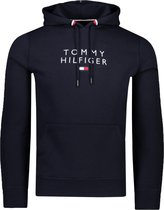 Tommy Hilfiger Sweater Blauw Normaal - Maat L - Heren - Herfst/Winter Collectie - Katoen;Polyester
