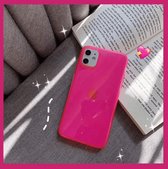 fluoriserend hoesje geschikt voor Apple iPhone 11 - roze