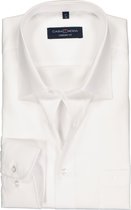 CASA MODA comfort fit overhemd - wit - Strijkvrij - Boordmaat: 41