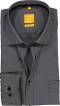 Redmond modern fit overhemd - antraciet (contrast) - Strijkvriendelijk - Boordmaat: 37/38