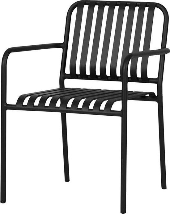 Chaise de jardin métal Lisomme Zahra - Zwart