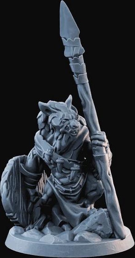 Thumbnail van een extra afbeelding van het spel 3D Printed Miniature - Hyenaman04  - Dungeons & Dragons - Desolate Plains KS
