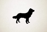 Duitse wachtelhond - Deutscher Wachtelhund - Silhouette hond - M - 59x83cm - Zwart - wanddecoratie