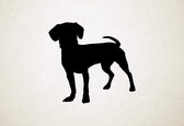 Cheagle - Silhouette hond - S - 45x48cm - Zwart - wanddecoratie