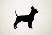 Chihuahua - Silhouette hond - L - 75x81cm - Zwart - wanddecoratie