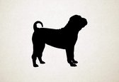 Chinese Shar-pei - Silhouette hond - L - 75x80cm - Zwart - wanddecoratie