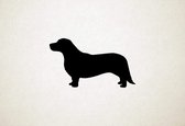 Cordigor - Silhouette hond - S - 32x55cm - Zwart - wanddecoratie