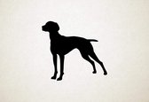 Vizsla - Silhouette hond - M - 60x65cm - Zwart - wanddecoratie