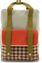 Sticky Lemon Rugzak Large Gingham - Pool green + apple red - leaf green