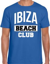 Ibiza beach club zomer t-shirt voor heren - blauw - beach party / vakantie outfit / kleding / strand feest shirt S