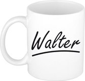 Walter naam cadeau mok / beker met sierlijke letters - Cadeau collega/ vaderdag/ verjaardag of persoonlijke voornaam mok werknemers