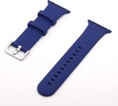 By Qubix sport en caoutchouc avec boucle - Bleu foncé - Convient pour Apple Watch 42mm / 44mm - Bracelets Compatible Apple Watch