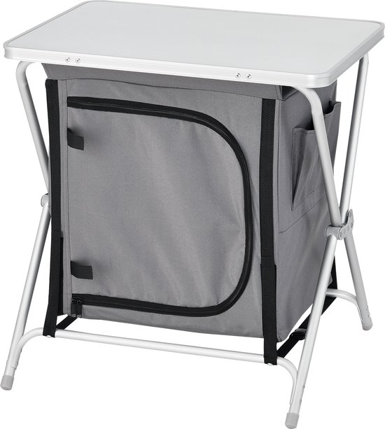 Campingkast opvouwbaar 64x60x45 cm donkergrijs van Camp — afbeelding 3