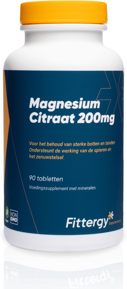 Goedkoopste Fittergy Magnesiumcitraat 200mg 90 Tabletten