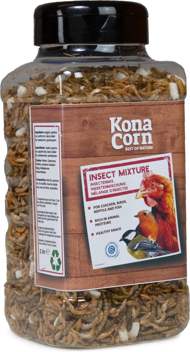 Vogelvoer  1 ltr | Konacorn Insectenmix - Konacorn