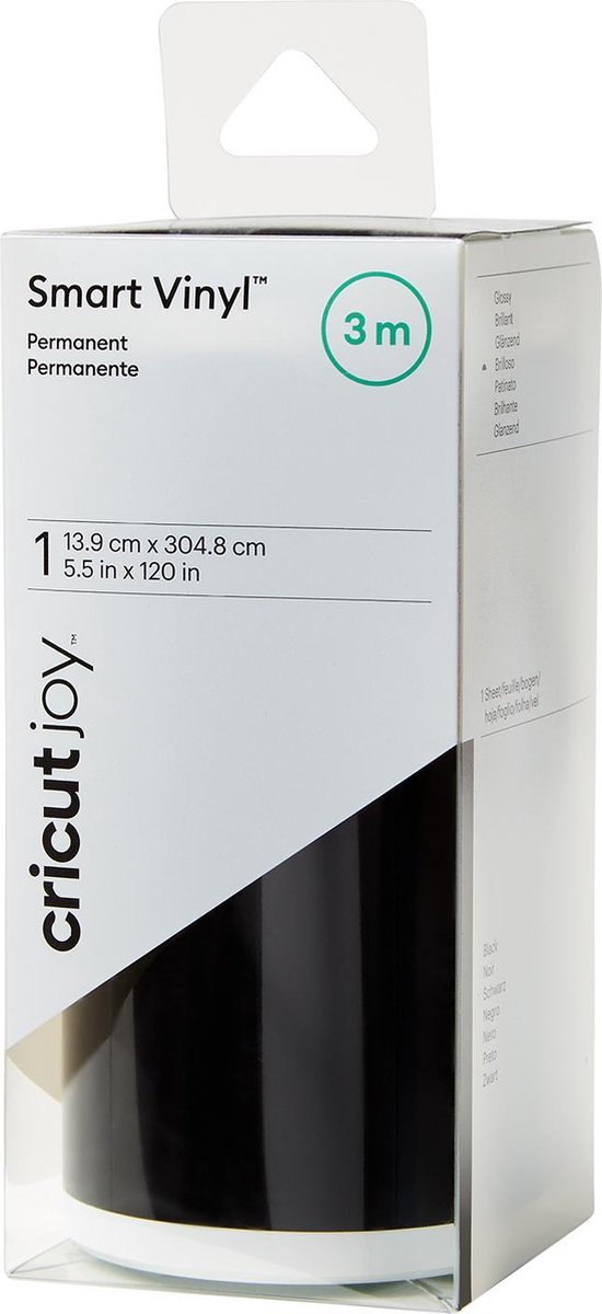 Cricut Joy Smart Vinyl - permanent - zwart - 14x300cm