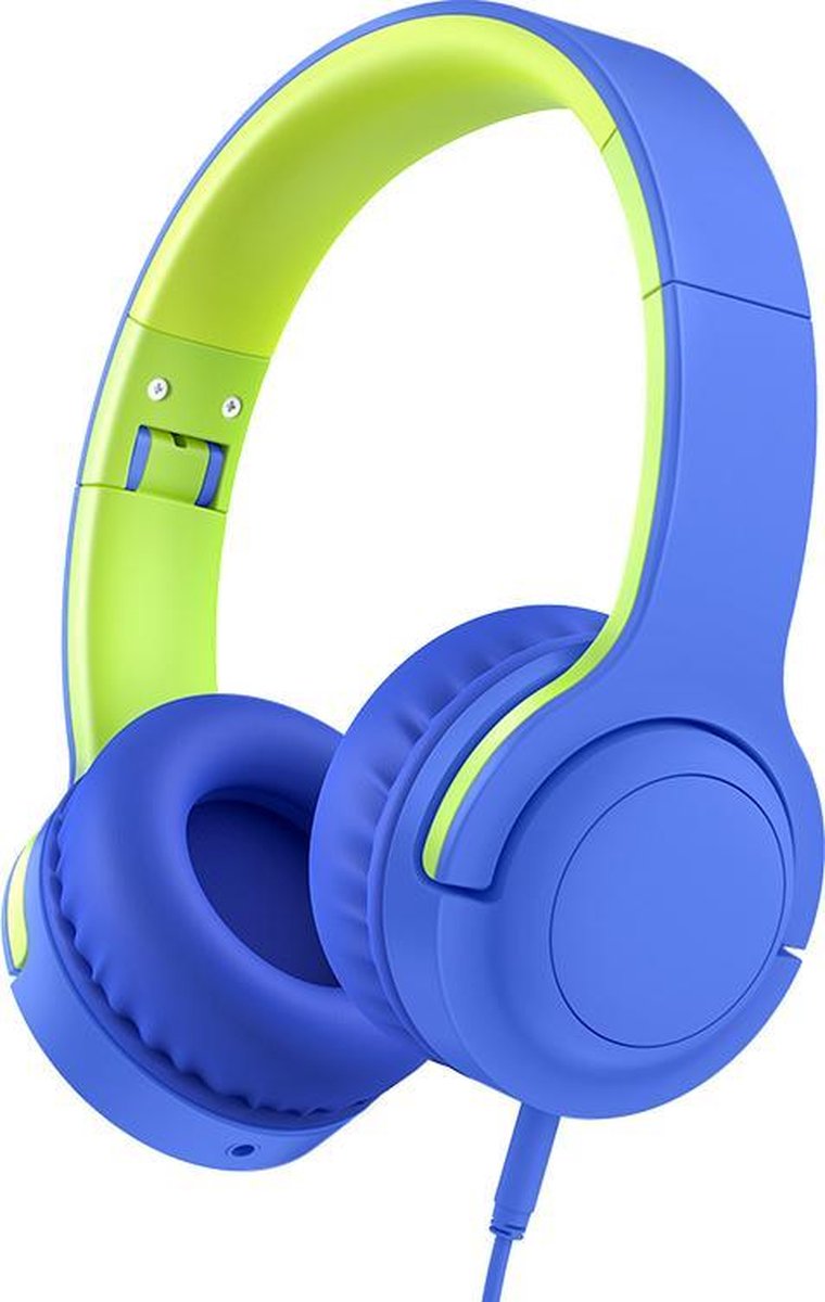 Lovnix Q2 - On-Ear Kinderkoptelefoon met Volume Begrenzing 93dB - Headset voor Kinderen - Blauw