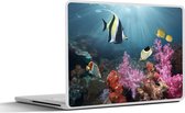 Laptop sticker - 11.6 inch - Kleurig koraal - 30x21cm - Laptopstickers - Laptop skin - Cover