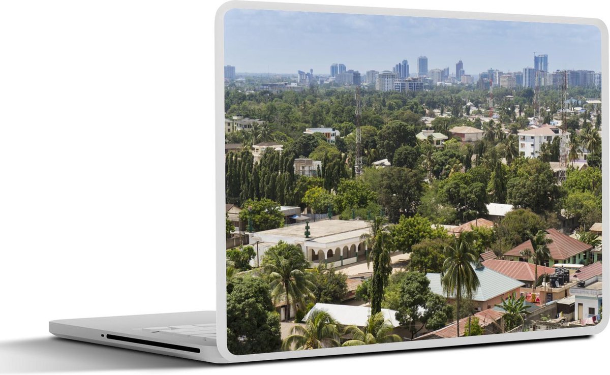 Afbeelding van product SleevesAndCases  Laptop sticker - 10.1 inch - Groene bebossing in de Afrikaanse stad Dar es Salaam