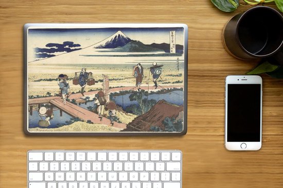 Autocollant pour ordinateur portable - 12,3 pouces - Nakahara dans la province de Sagami - Peinture de Katsushika Hokusai - 30 x 22 cm - Autocollants pour ordinateur portable - Skin pour ordinateur portable - Housse