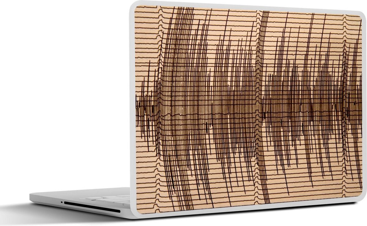 Afbeelding van product SleevesAndCases  Laptop sticker - 10.1 inch - Seismograaf lezing van een aardbeving