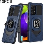 Voor Samsung Galaxy A52 5G 10 PCS Union Armor Magnetische PC + TPU Shockproof Case met 360 Graden Rotatie Ring Houder (Blauw)