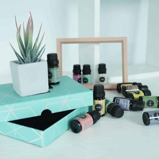 SensaHome Etherische Oliën 14 stuks - 100% puur en natuurlijk - Geschikt voor Aroma diffuser- Essentiële olie set