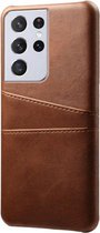 Shieldcase Vintage case met pashouder Samsung Galaxy S21 Ultra - bruin