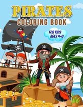 Pirates Coloring Book for Kids Ages 4-8