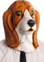 Carnival Toys Verkleedmasker Hond Latex Bruin/wit One-size