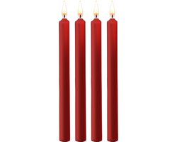Ouch! Teasing Wax Candles - Waxkaarsen Paraffine - Lage Temperatuur - 4 Stuks - Rood