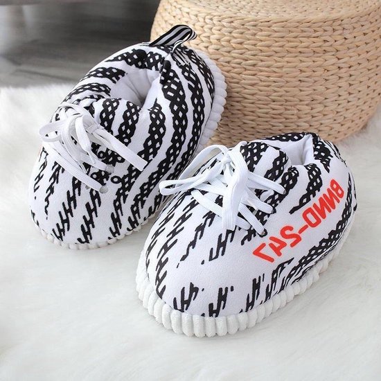 Yeezy Sneakersloffen - Zebra Adidas - Sneaker Pantoffels - Boost 350 -  Unisex - Wit... | bol.com