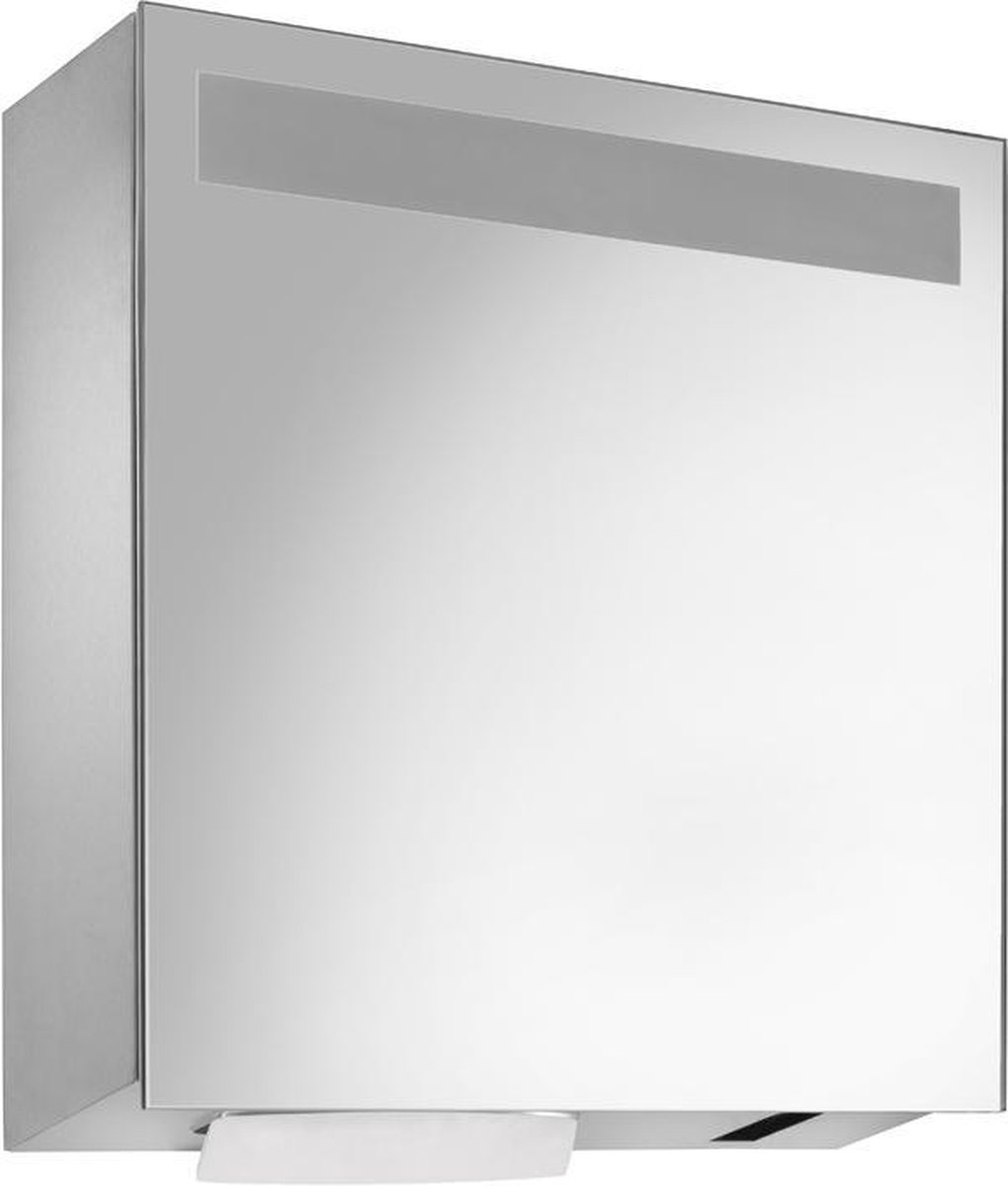 RVS spiegelkast WP650e met sensor zeep- en handdoekdispenser van Wagner EWAR