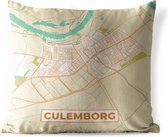Coussin de jardin - Carte - Culemborg - Vintage - 40x40 cm - Résistant aux intempéries