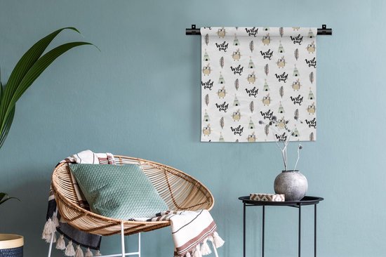 Tapisserie - Tapisserie - Hibou - Citation - Motif - 60x60 cm - Tapisserie