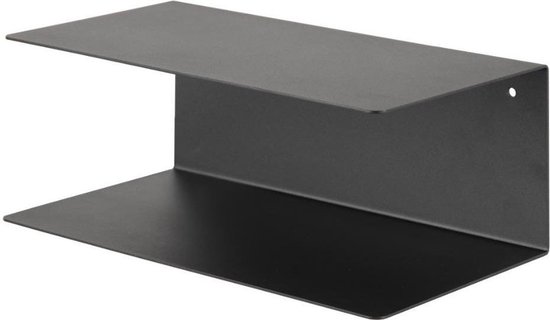Lisomme Yara metalen wandplank zwart - 35 x 20 cm