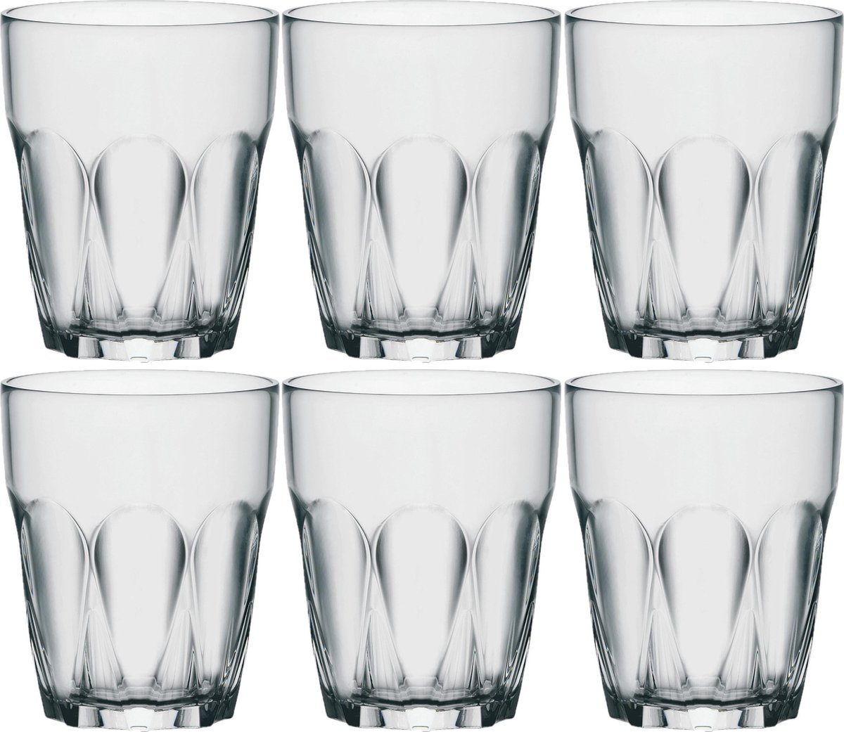 KADAX Verres à Boire Transparents 325 Ml - Lot De 12 (6 Hauts + 6 Bas), Pour Jus, Cocktails, Soda