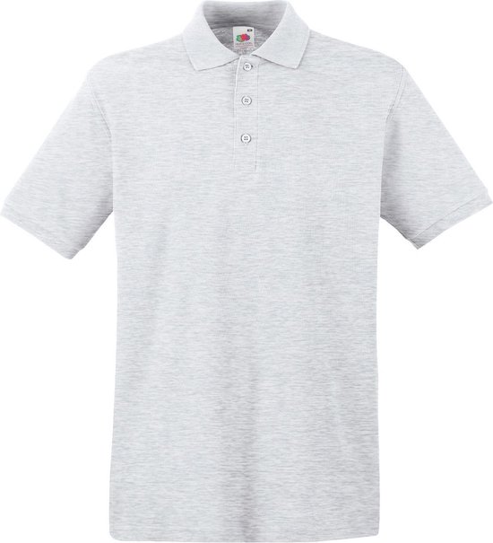 Lichtgrijs polo shirt premium van katoen voor heren - Polo t-shirts voor heren L (EU 52)