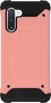 - WLONS Rubber Kunststof Bumper Case Hoesje Geschikt voor Samsung Galaxy Note 10 - Goud Rose
