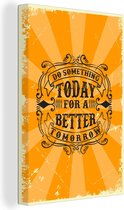 Tableau Toile Vintage - Design - Texte - 40x60 cm - Décoration murale - Cadeau Vaderdag - Cadeau - Cadeau pour lui - Astuce - Hommes
