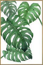 JUNIQE - Poster met kunststof lijst Tropical No.2 -20x30 /Groen & Wit