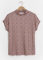 Sissy-Boy - Roze T-shirt met print en opstaande hals