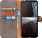 KHAZNEH Sony Xperia 10 III Hoesje Wallet Book Case Grijs