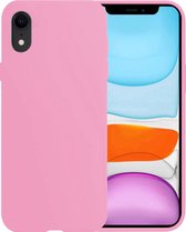 iPhone XR Hoesje Siliconen Case Cover - iPhone XR Hoesje Cover Hoes Siliconen - Roze