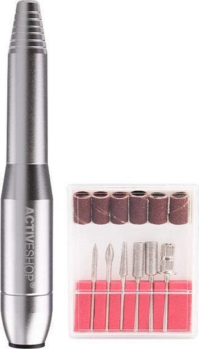 DermaSyis Elektrische Nagelvijl Mini Pro203 - 12W. Zilver