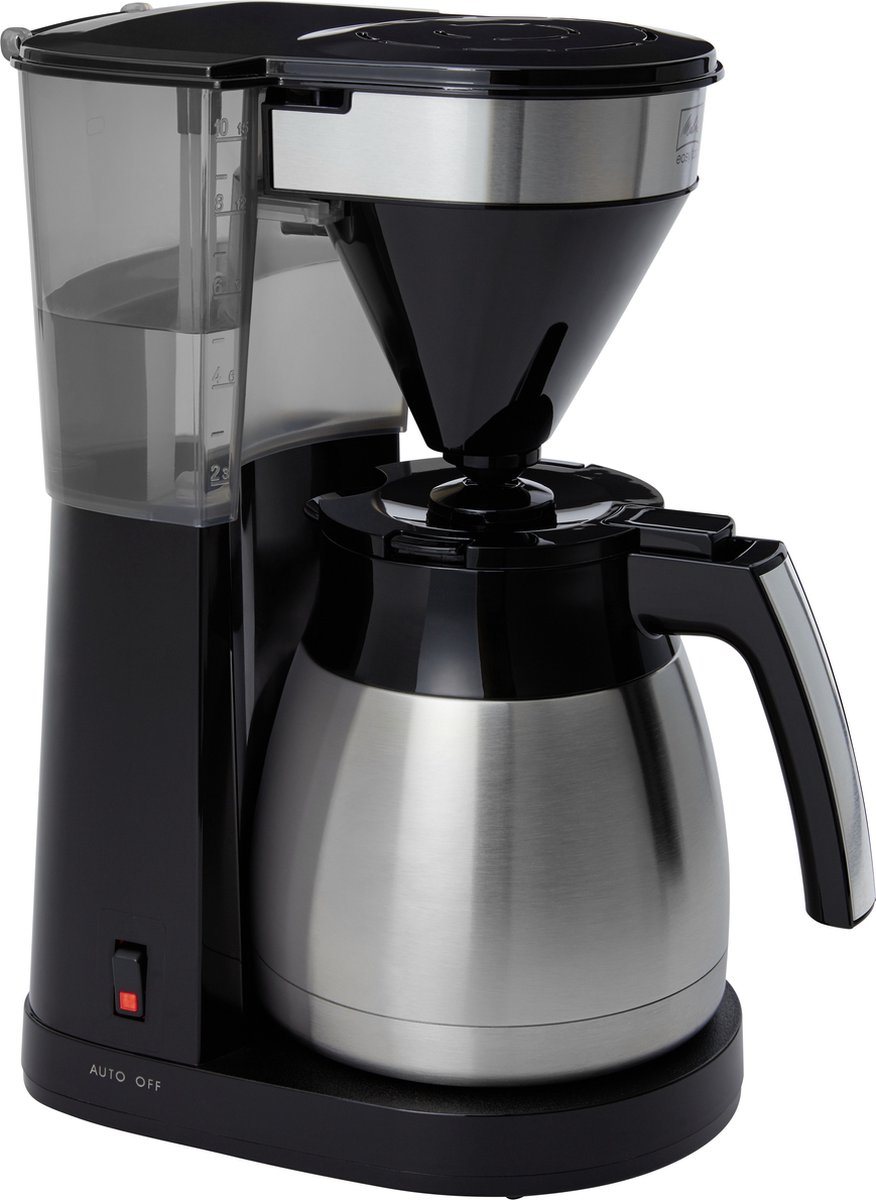 Melitta Easy II Top Therm Steel Koffiezetapparaat RVS/Zwart