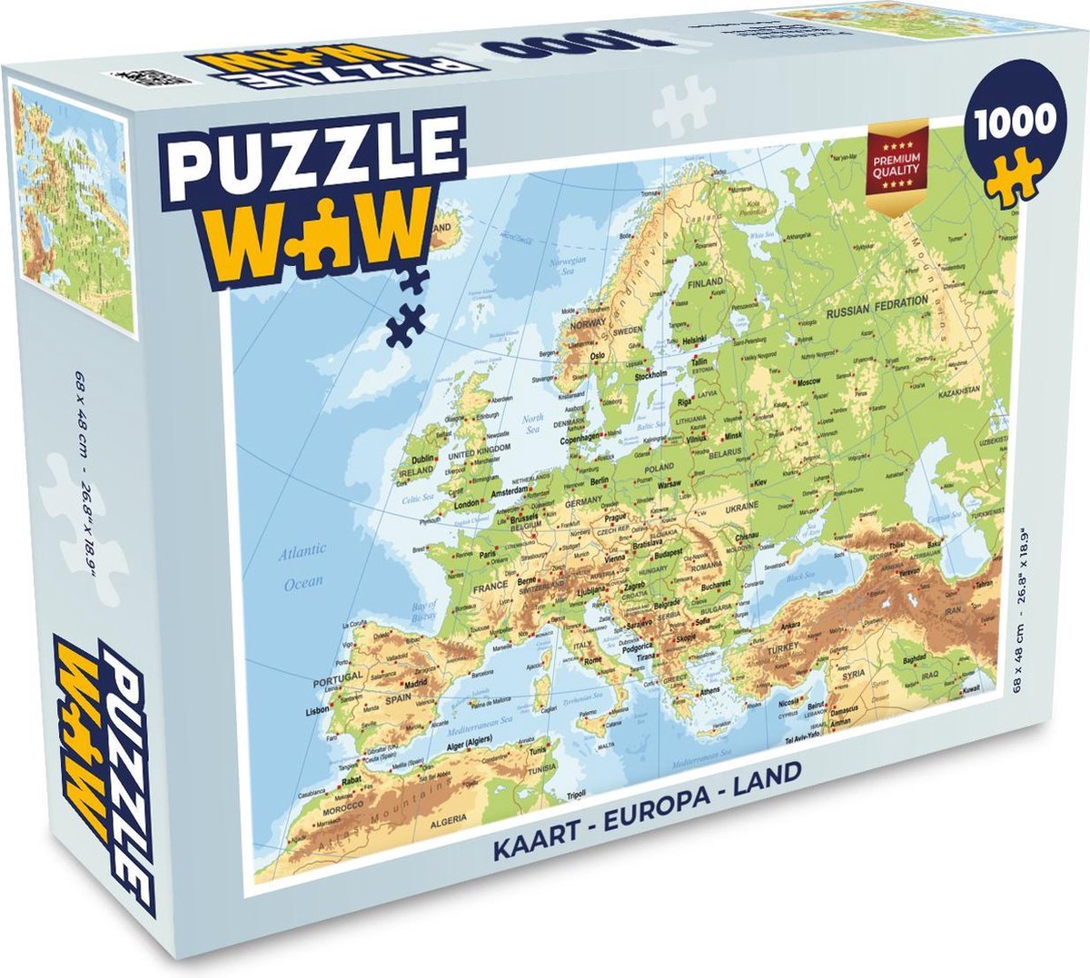 Puzzel Kaart - Europa - Land - Legpuzzel - Puzzel 1000 stukjes volwassenen  | bol.com