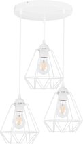 Morderne verstelbare metalen loft hanglamp  - metaal diamant kap