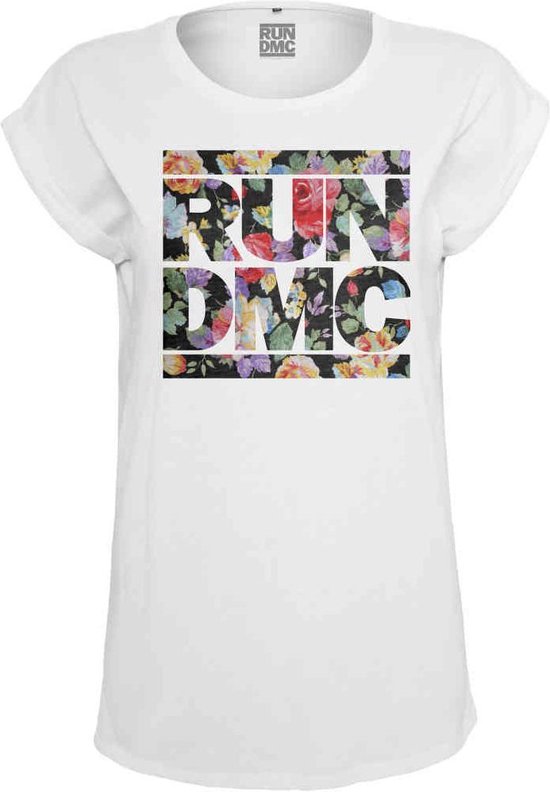 Mister Tee Run DMC - Floral Dames T-shirt - XS - Wit