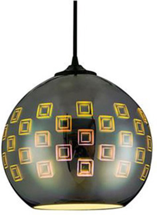LED Hanglamp 3D - Spectra - Rond - Chroom Glas - E27